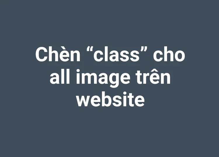 Chèn thêm "class" cho tất cả ảnh trên website