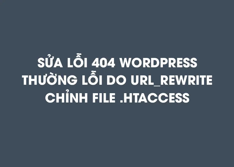 Hướng dẫn xử lý lỗi 404 not found WordPress